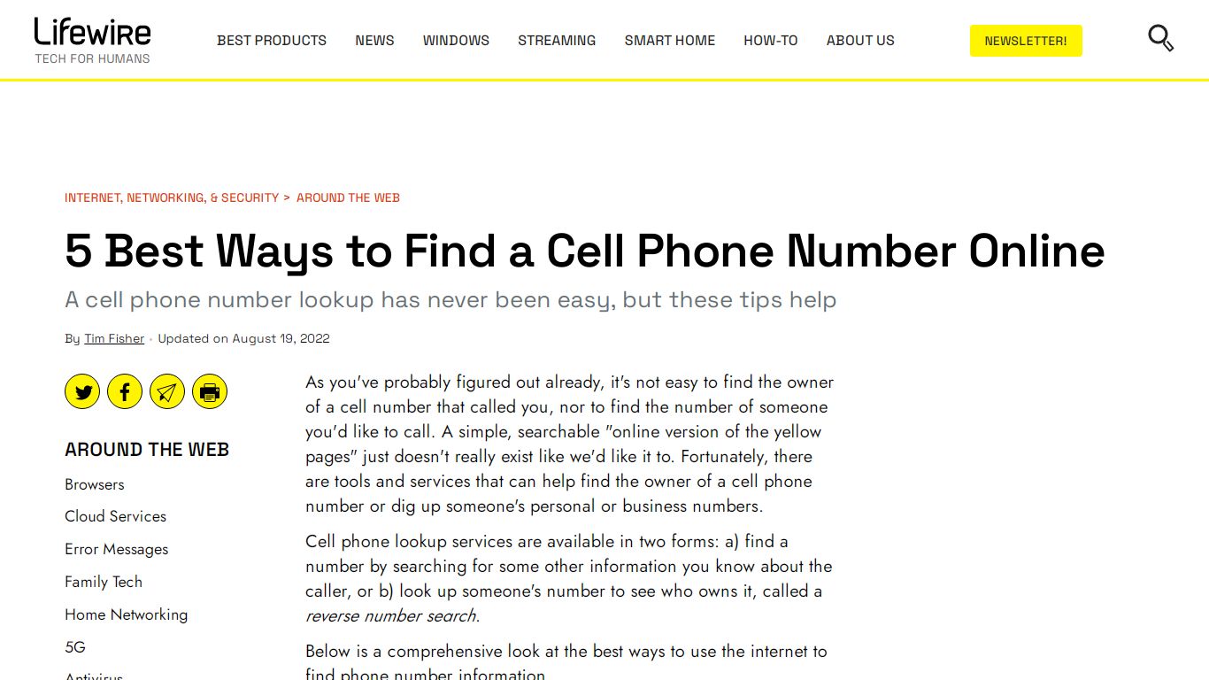 5 Best Ways to Find a Cell Phone Number Online - Lifewire